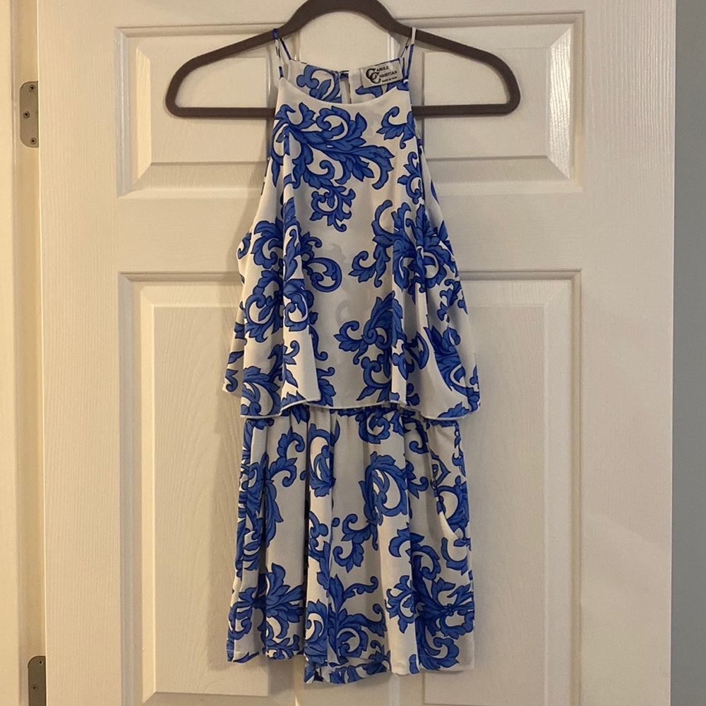 Carole Christian blue/white romper